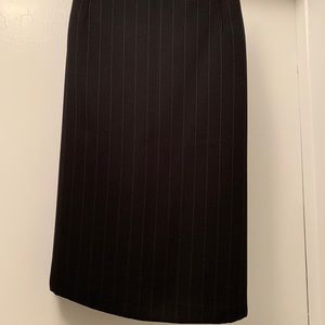 Black with white pinstripe skirt